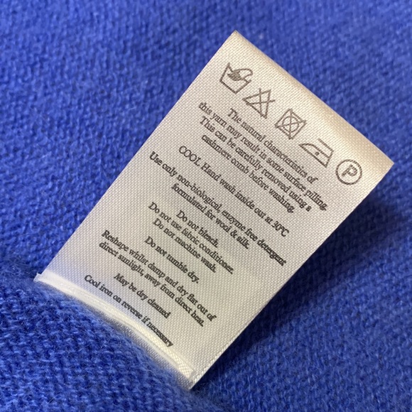 PURE Collection Cashmere Swing Open Cardigan in Blue Long Sleeve Women’s sz S - Picture 5 of 10